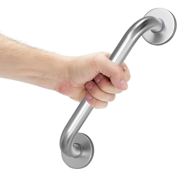 TAVENE Shower Grab Bars for Bathtubs and Showers, Stainless Steel Wall Handicap Grab Bars for Shower Anti Slip, for Senior Holds up to 500LBs, 12" L x 1" D, Brushed Nickel