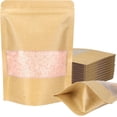 thumbnail image 1 of TAVENE Stand Up Pouch, 100 Pack Self-seal Kraft Paper Bags with Matte Window and Tear Notch Resealable Bags for Home and Small Business Use (5.5 X 7.9 Inches), 1 of 7