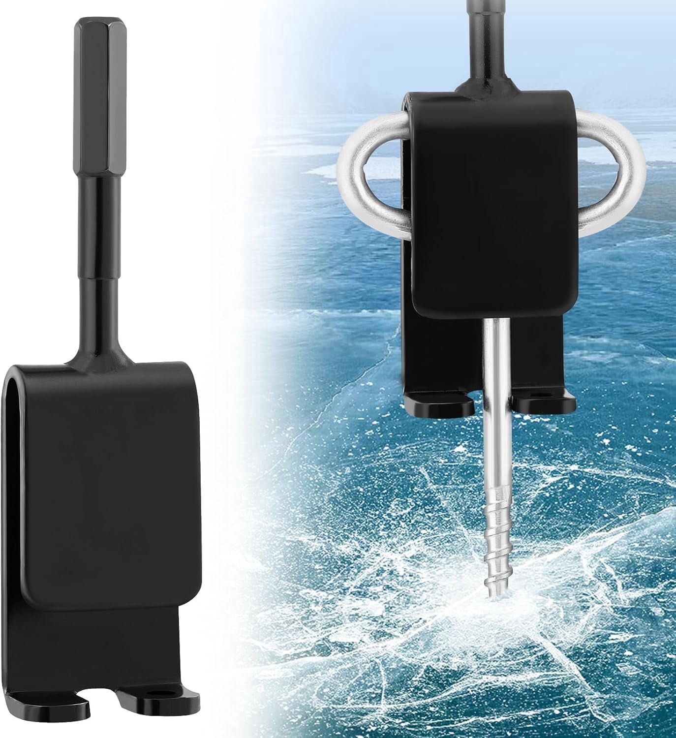 Ice Power Plug TAVENE Universal Ice Anchor Tool, Ice Anchor Power Drill Adapter, Ice ...