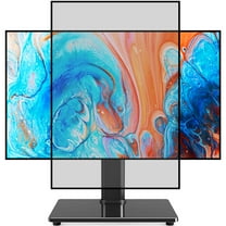 TAVR Furniture 360° Rotatable Table Top TV Stand for 13-32 inch TVs, 44 Lb Capacity, 5 Height Adjustment, Black