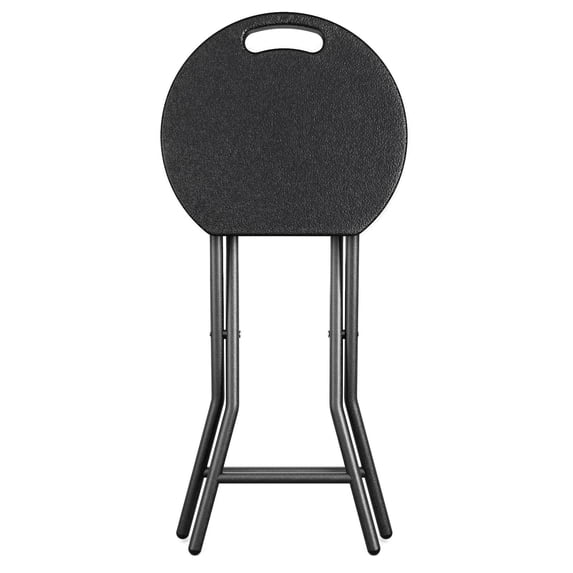 TAVR Furniture Folding Stool, 2 Pack Portable Stool Chairs with Handle, Collapsible Stool for Adults with Heavy Duty Steel Frame Legs, 300lbs Capacity for Outdoor