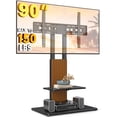 thumbnail image 1 of TAVR Heavy Duty Floor TV Stand for 55-90 inch Large TVs up to 150 lbs, Universal Tall TV Stand with Mount, Height Adjustable TV Floor Stand with Large Storage Shelf for Living Room, Black, 1 of 8