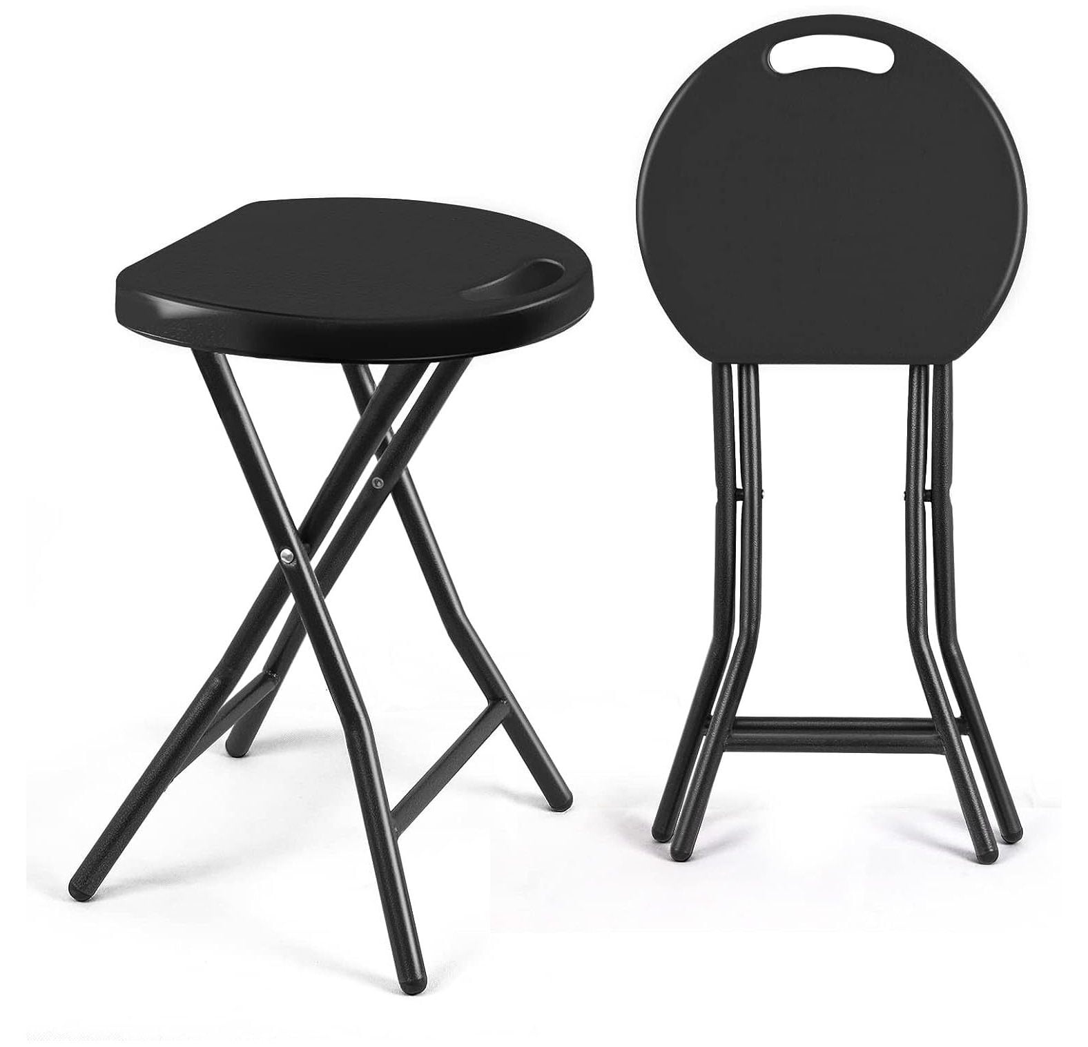 TAVR Portable Folding Stool 18.1 inch Set of 2 Heavy Duty Fold up Stool