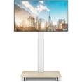 thumbnail image 1 of TAVR Universal Rolling TV Stand with Mount Portable Mobile TV Cart on Wheels for 32-70 inch TVs, White, 1 of 7
