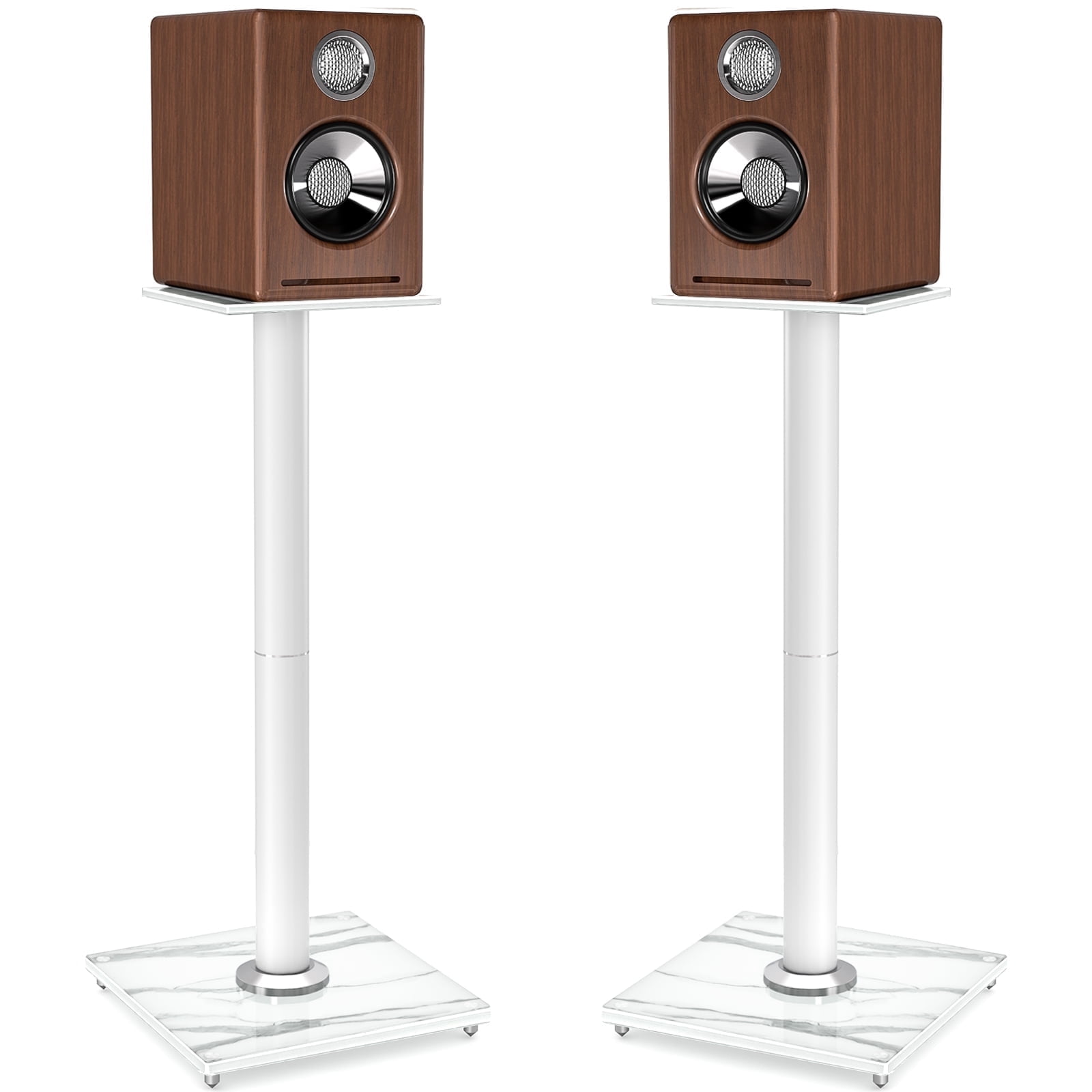 RTVR Upgraded 45° Swivel Speaker Stands Pair for Surround Sound,Floor ...