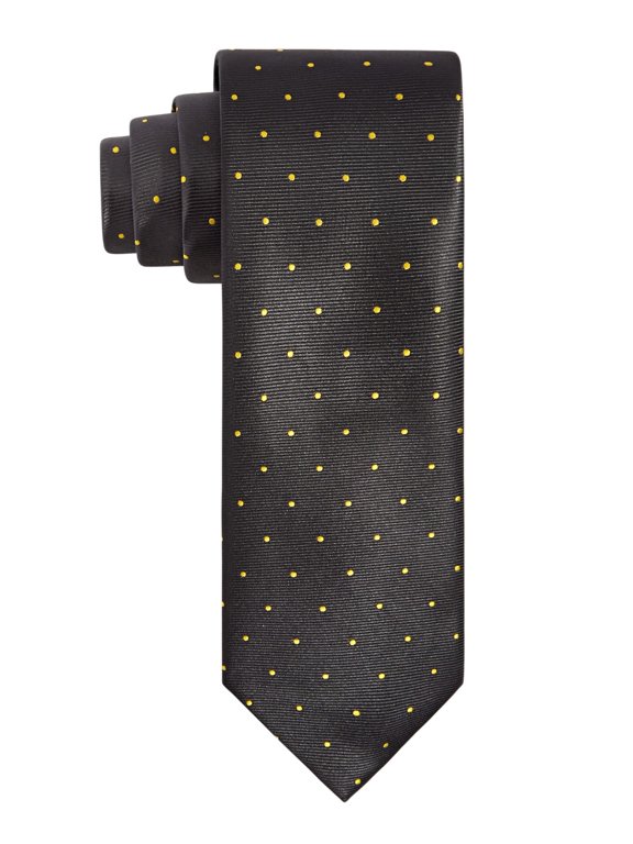 Mens Classic fit Tie Necktie One Size Black Alpha Phi Dot Dot