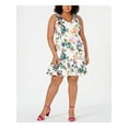 thumbnail image 1 of TAYLOR $124 Womens New 0528 White Floral V Neck Sheath Party Dress 14W B+B, 1 of 4