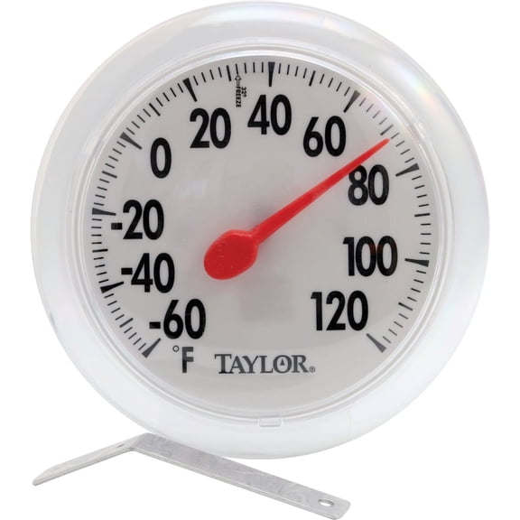 TAYLOR 5630 Round Dial Weather Thermometer, Mounting Bracket Included