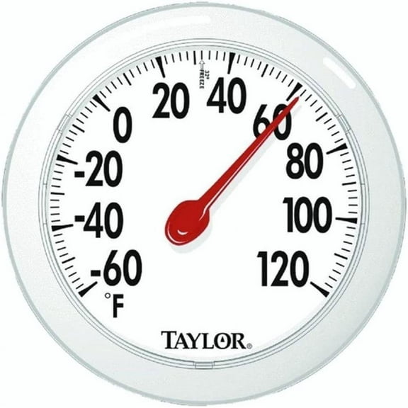 TAYLOR 5630 Round Dial Weather Thermometer, Mounting Bracket Included