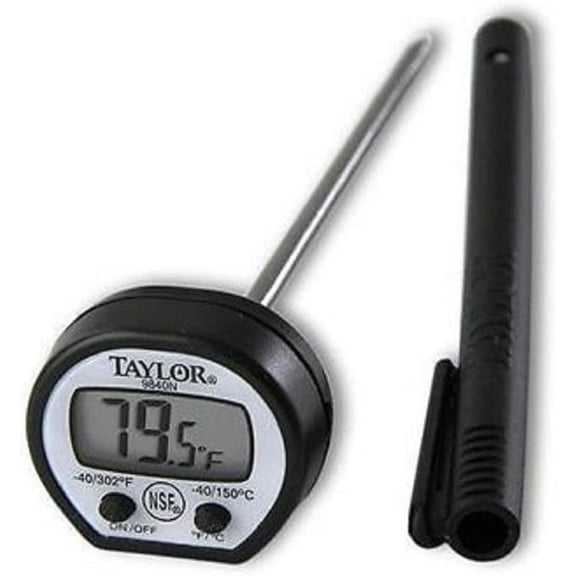 Taylor Brand Digital Meat Thermometer Probe LCD Instant Read - 1 Piece, Includes Battery