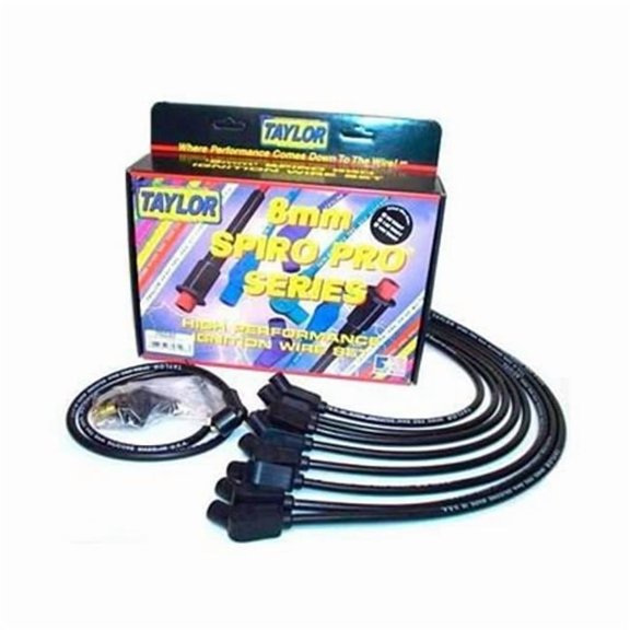 TAYLOR CABLE 76032 8 mm. Black Wire Core Spark Plug Set