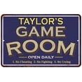 thumbnail image 1 of TAYLOR'S Blue Game Room Sign Metal 8 x 12 High Gloss Metal 208120002444, 1 of 1