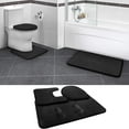 thumbnail image 1 of TAYYIC Soft and Plush Black PVC Bath Rug Set, 20" x 31", 20" x 22", 15.5" x 17", (3 Count), 1 of 7