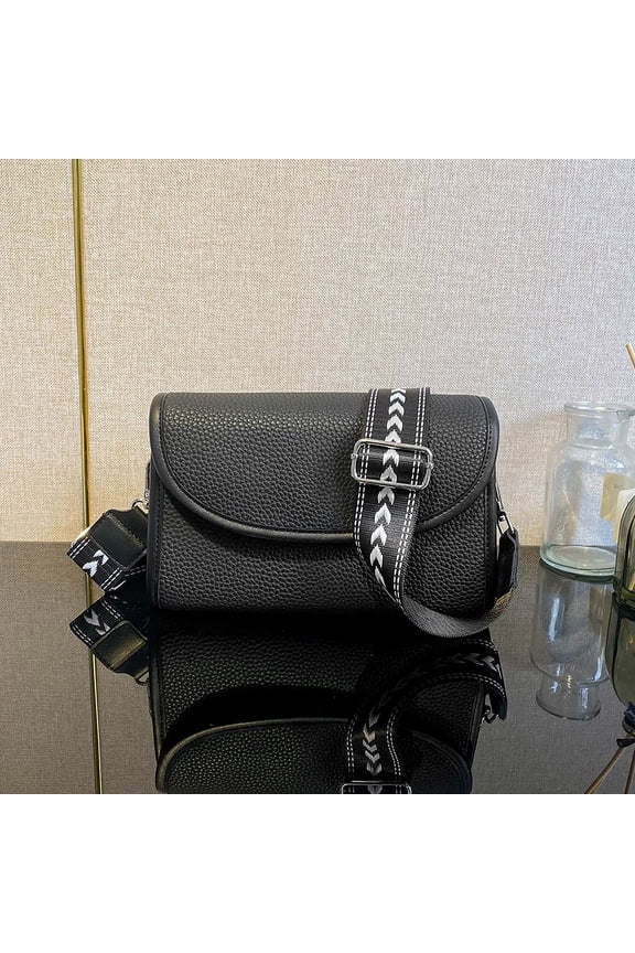 2026 new women's shoulder bag fashionable pebbled crossbody mobile phone bag PU leather small square bag