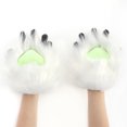 thumbnail image 1 of TAZAG Faux plush furry cat claw gloves, fox animal gloves, adult Halloween costume accessories, 1 of 3