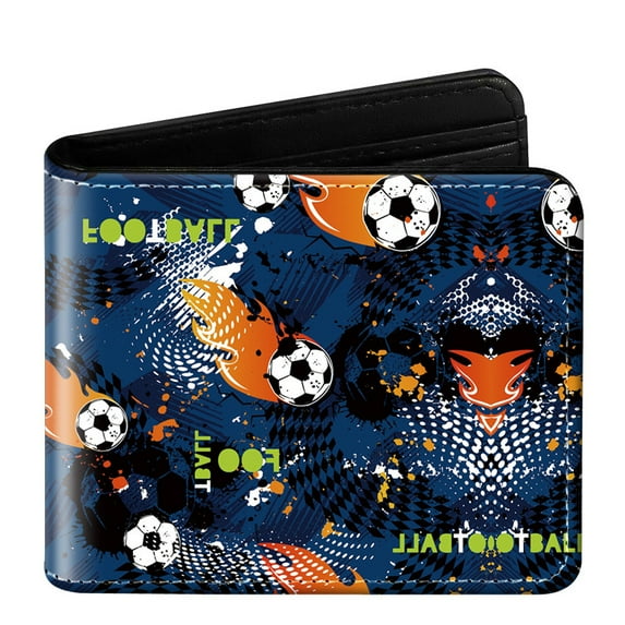 TAZAG Kids, Junior Ball Game Wallet with Credit Card/ID Slot, Cash Compartment, Black Zipper and Coin Pocket