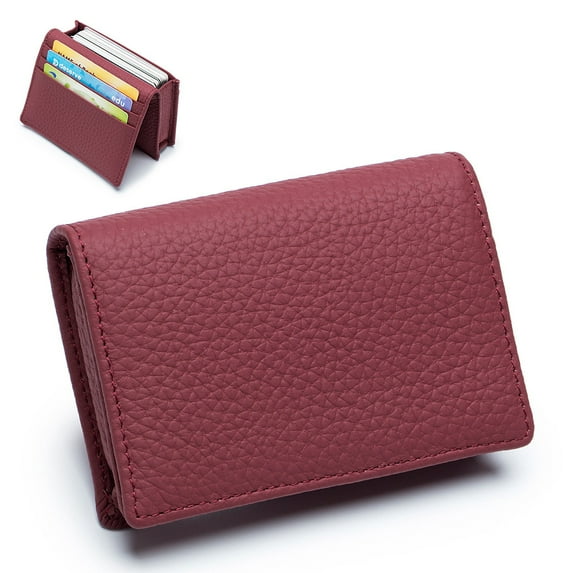 TAZAG Men and women's multi-function business card bag business casual top layer cowhide card bag business card holder creative coupon storage wallet