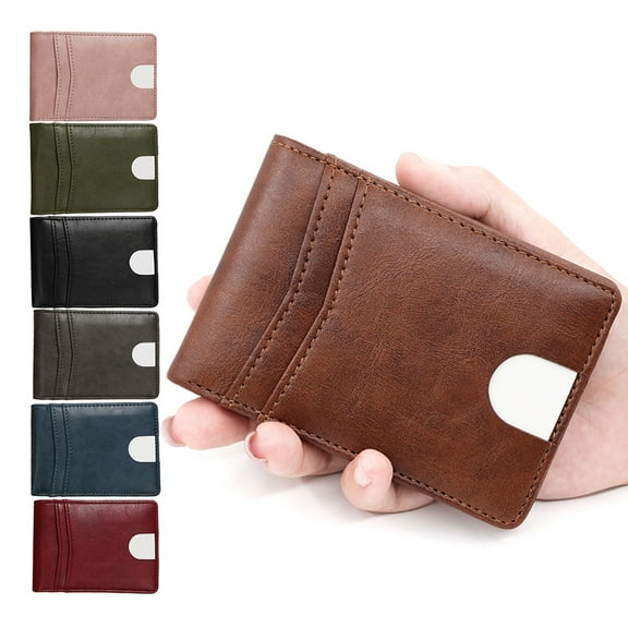 TAZAG Men's and Women's Ultra-thin Business Wallet RFID Dollar Card Holder