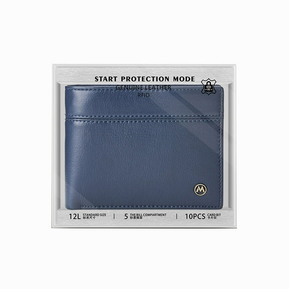 TAZAG Men's leather wallet short zipper dollar bag anti-theft brush coin purse multi-card anti-theft brush