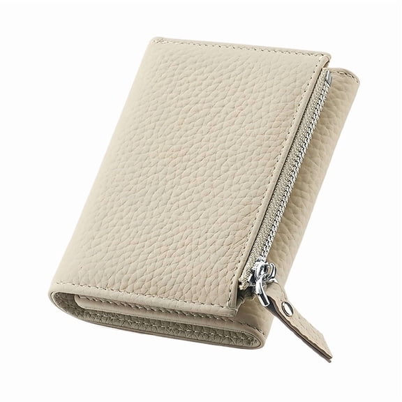 TAZAG RFID women's genuine leather wallet card holder all-in-one multi-functional cowhide card holder zipper coin bag