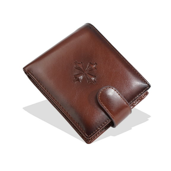 TAZAG Retro Men's Short Wallet Business Multi-Card Slot Wallet