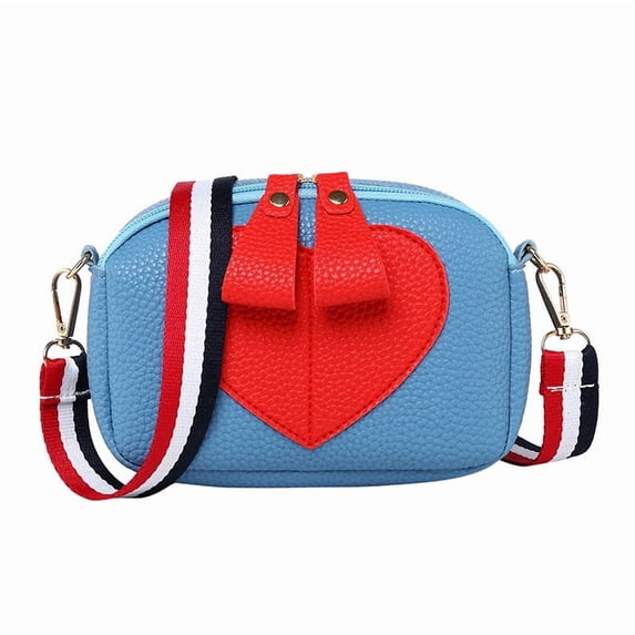 TAZAG Women's Lychee Pattern Love Mini Bag 2026 New Contrast Color Web Shoulder Diagonal Mobile Phone Bag