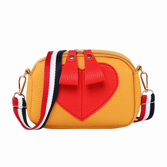 TAZAG Women's Lychee Pattern Love Mini Bag 2026 New Contrast Color Web Shoulder Diagonal Mobile Phone Bag