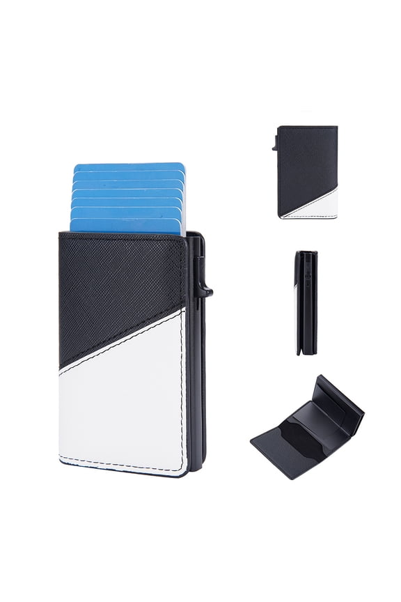 card holder contrasting color side push RFID aluminum box card holder neutral thin anti-magnetic card holder
