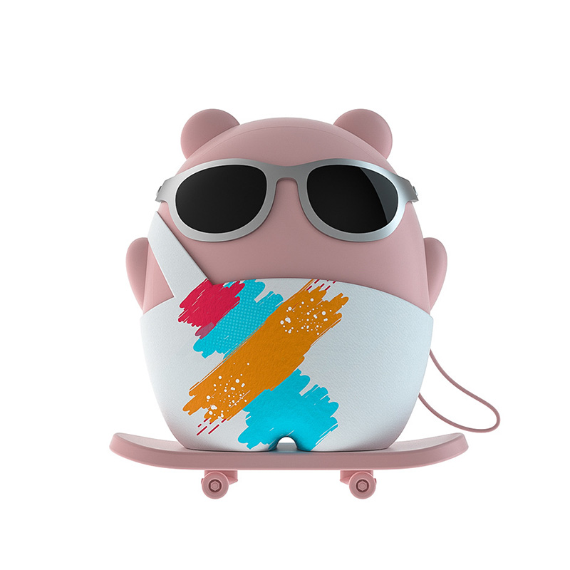 TAZAG cute cartoon skateboard bear rechargeable hand warmer, mobile power supply, portable pocket hand warmer, holiday gift