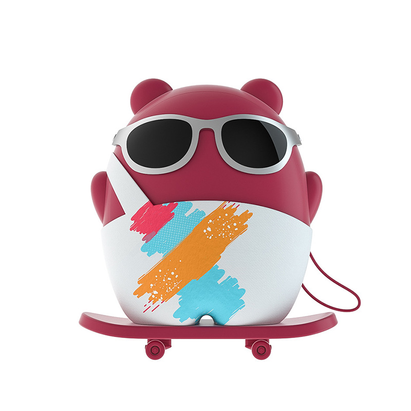TAZAG cute cartoon skateboard bear rechargeable hand warmer, mobile power supply, portable pocket hand warmer, holiday gift
