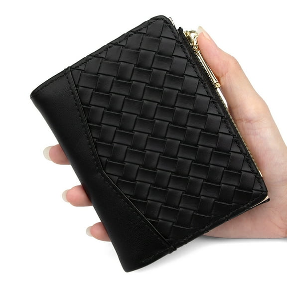 TAZAG fashionable women's wallet woven pattern zipper coin bag multi-card slot card holder coin purse