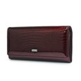 thumbnail image 1 of TAZAG magnetic buckle women's patent leather wallet long multi-card slot genuine leather clutch, 1 of 7