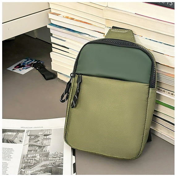 TAZAG men and women casual breast bag fitness sports crossbody bag simple versatile mobile phone bag size travel chest bag student shoulder bag
