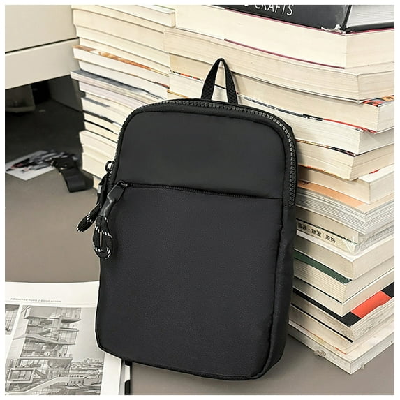 TAZAG men and women casual breast bag fitness sports crossbody bag simple versatile mobile phone bag size travel chest bag student shoulder bag