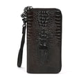 thumbnail image 1 of TAZAG men's long wallet genuine leather crocodile pattern business multi-card clutch bag head layer cowhide money clip, 1 of 6