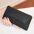 thumbnail image 1 of TAZAG pebbled RFID anti-theft brush three-fold long wallet fashionable large capacity soft leather women's clutch bag, 1 of 8