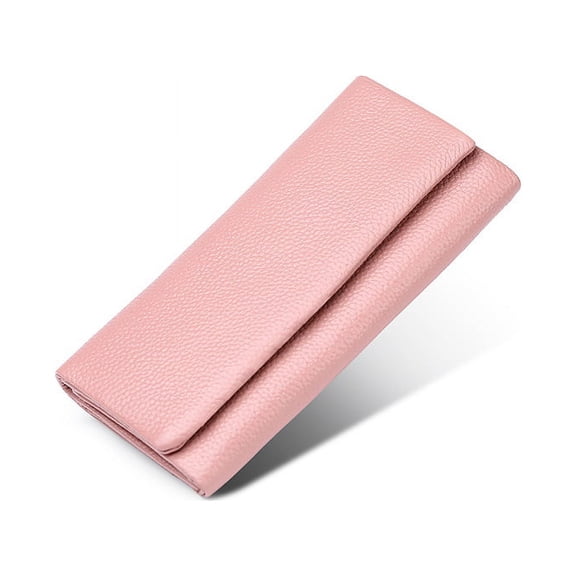 TAZAG pebbled first-layer cowhide women's wallet, fashionable and casual genuine leather long wallet