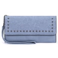 thumbnail image 1 of TAZAG retro PU leather clutch bag for women new fashion rivet design tri-fold wallet, 1 of 5