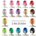 thumbnail image 1 of TAZAG short straight hair wig with bangs, universal synthetic wig for Halloween, parties, anime role-playing daily, 1 of 3