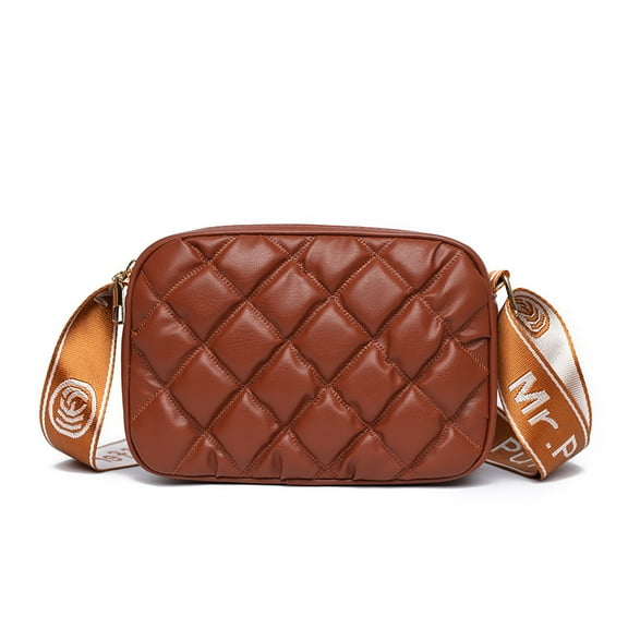 TAZAG small women's shoulder bag fashionable quilted embroidered leather small square bag