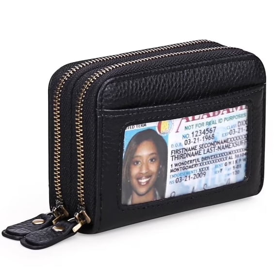 TAZAG women's small leather wallet, RFID blocking credit card holder wallet