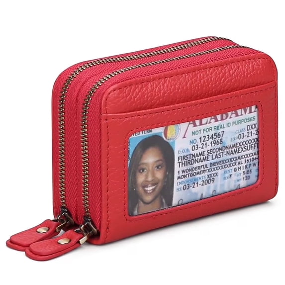TAZAG women's small leather wallet, RFID blocking credit card holder wallet