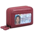 thumbnail image 1 of TAZAG women's small leather wallet, RFID blocking credit card holder wallet, 1 of 5