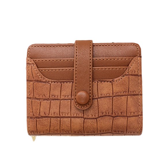 TAZAG women's wallet short retro buckle large capacity multi-card slot stone pattern coin purse ID bag