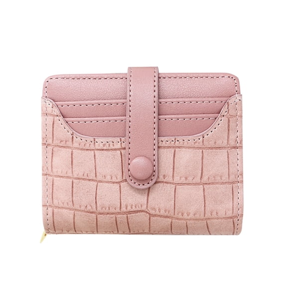 TAZAG women's wallet short retro buckle large capacity multi-card slot stone pattern coin purse ID bag