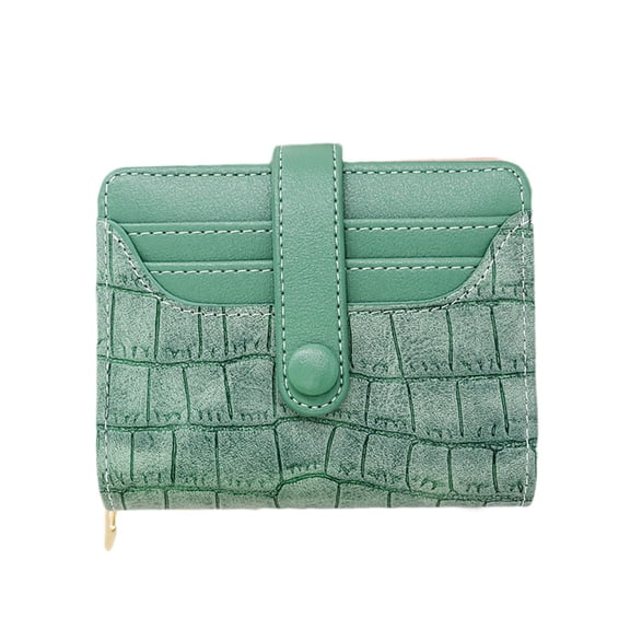 TAZAG women's wallet short retro buckle large capacity multi-card slot stone pattern coin purse ID bag