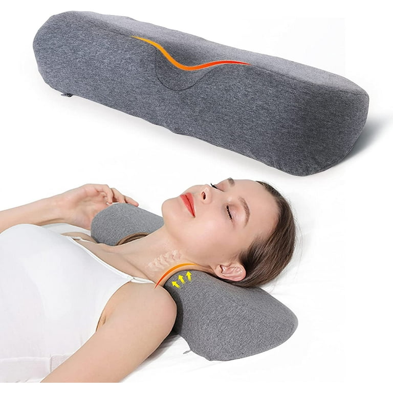TAZEMAT Ergonomic Memory Foam Neck Pillow with Spine Alignment for