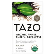 TAZO Organic Awake English Breakfast Black Tea Bags, 16 Count