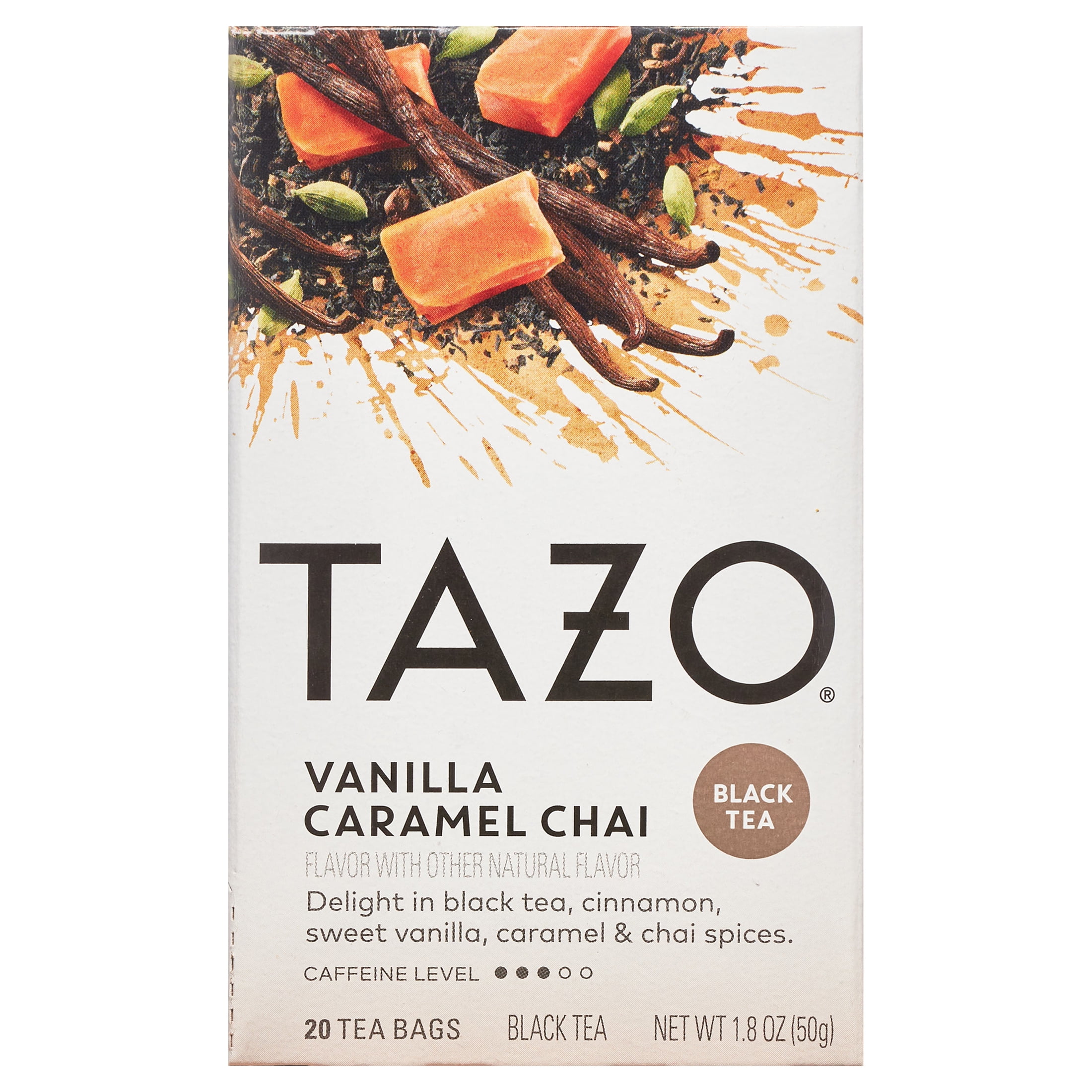 TAZO Black Tea, Vanilla Caramel Chai, Caffeinated, Tea Bags 20 Ct