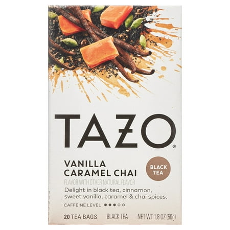 TAZO Black Tea, Vanilla Caramel Chai, Caffeinated, Tea Bags 20 Ct